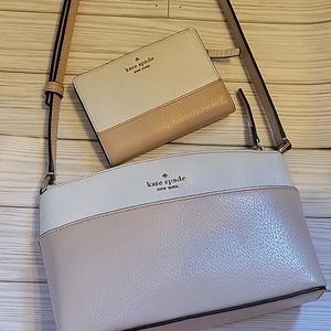 EUC Warm Beige Kate Spade Crossbody Set
